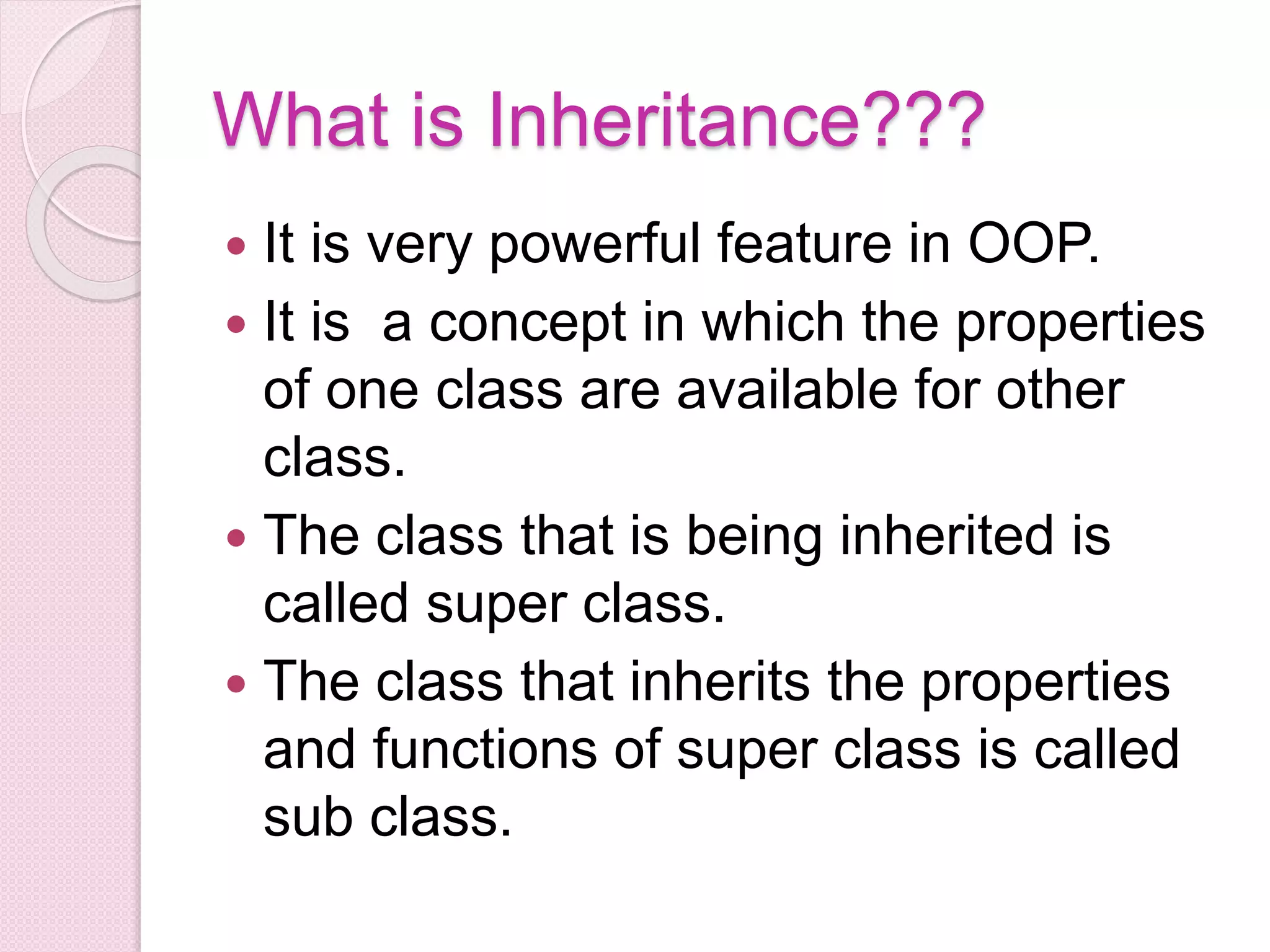inheritance in C++ | PPT