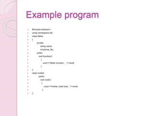 inheritance in C++ | PPTX