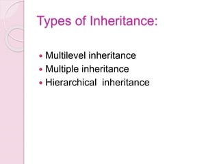 inheritance in C++ | PPT