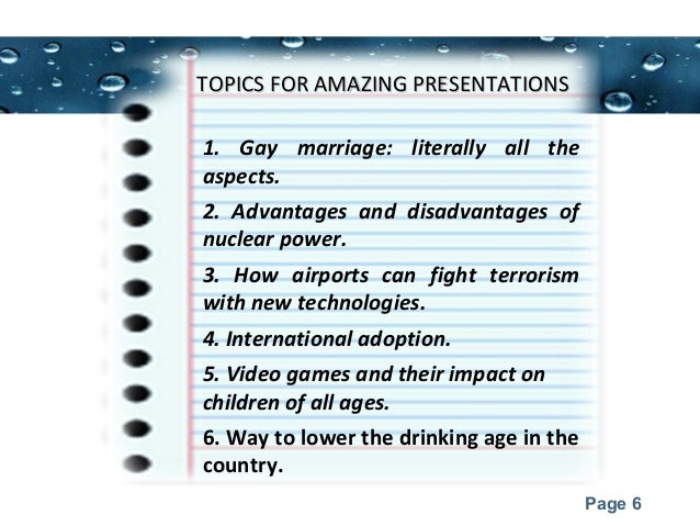 topics for powerpoint presentation for class 4