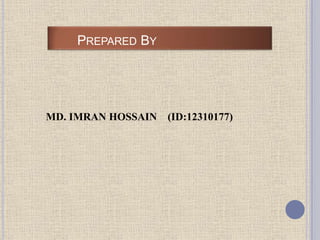PREPARED BY
MD. IMRAN HOSSAIN (ID:12310177)
 