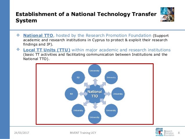 Setting up a National Technology Transfer Office (TTO) Setting up a Nationa