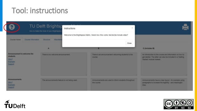 Tu Delft Brightspace Matrix As Instructor Tool