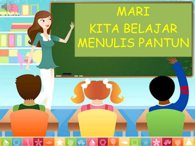 PPT animasi menulis pantun