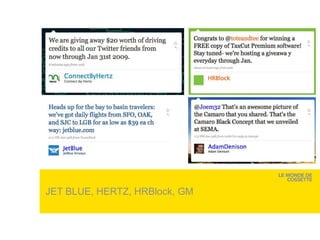JET BLUE, HERTZ, HRBlock, GM 