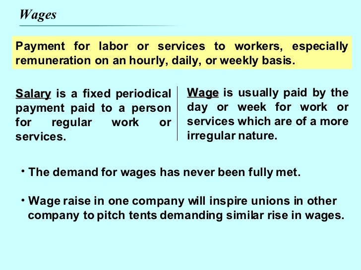 Trade Unions Wages And Wage Differentials