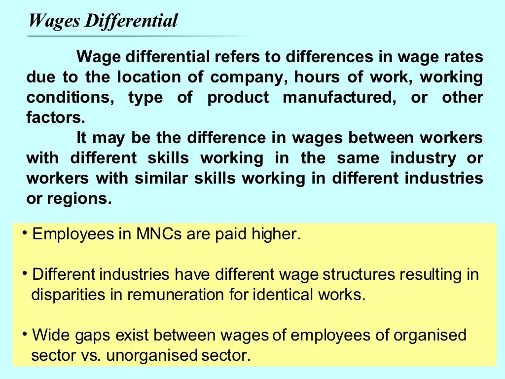 Trade Unions, Wages and Wage Differentials