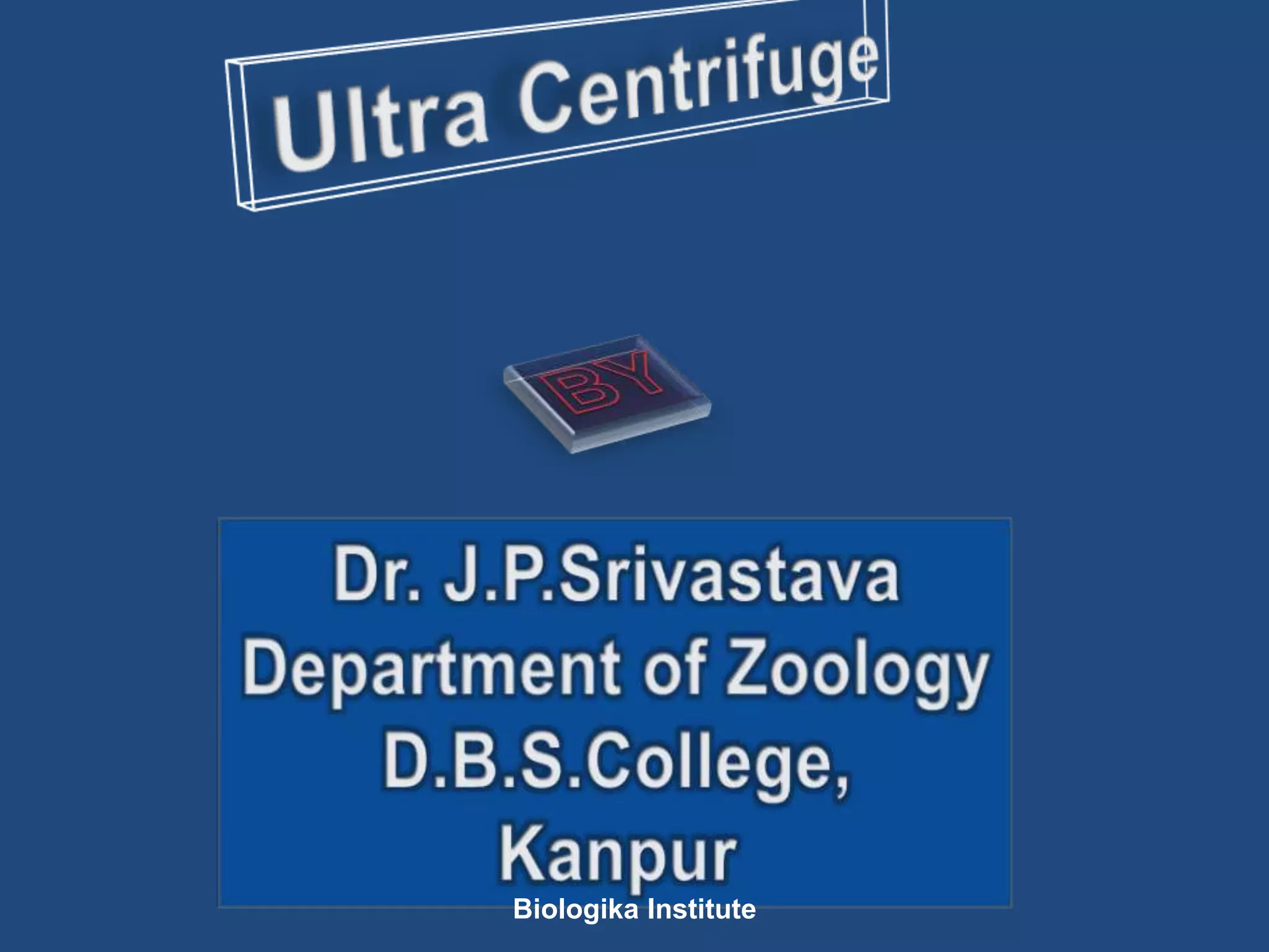 Presentation ultra centrifuge PPT