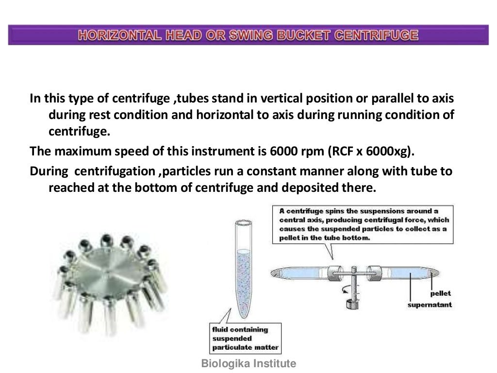 Presentation ultra centrifuge