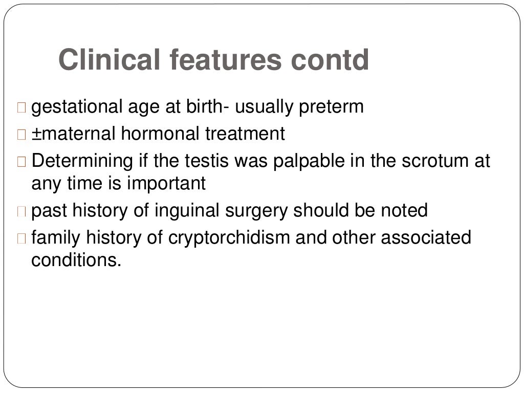 Undescended Testes