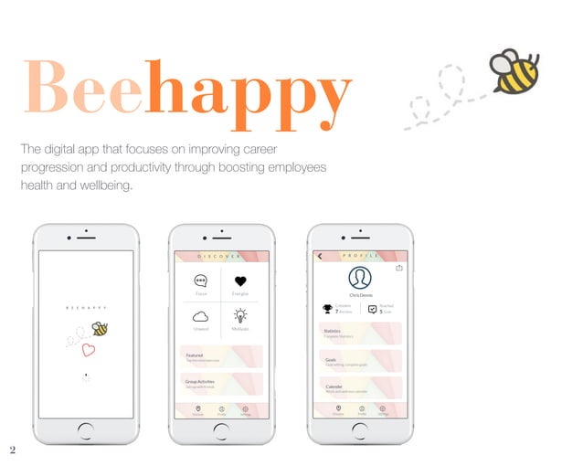 BeeHappy - Gaby Rock, UX Academy Project | PPT