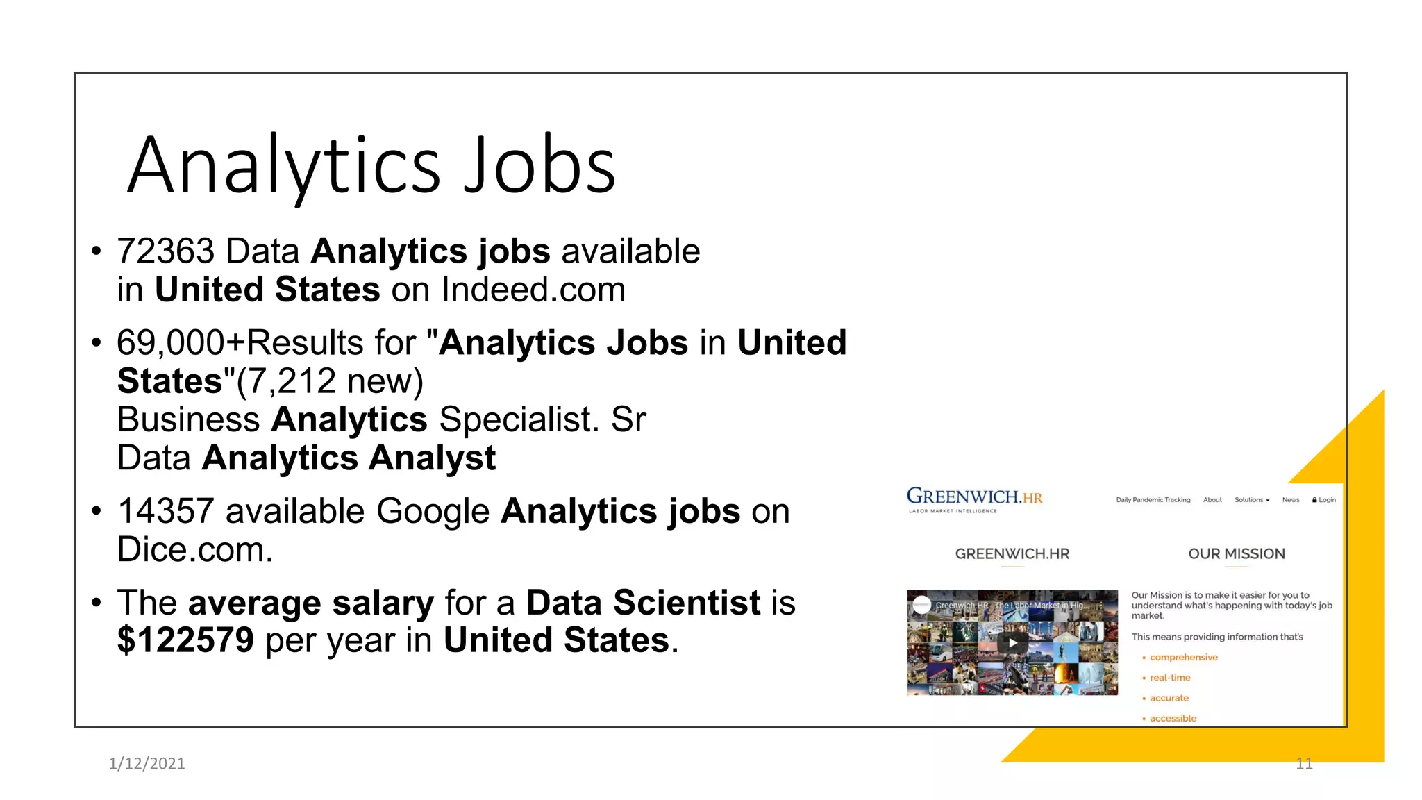 Analytics - Trends and Prospects