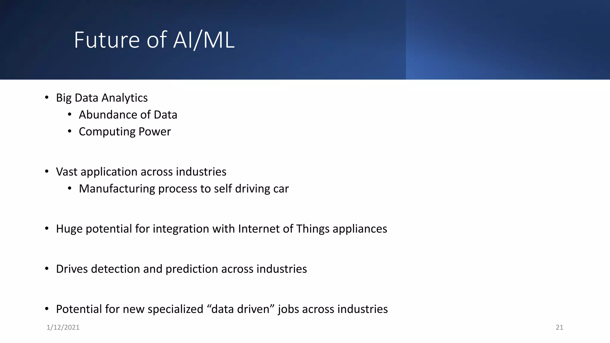 Analytics - Trends and Prospects