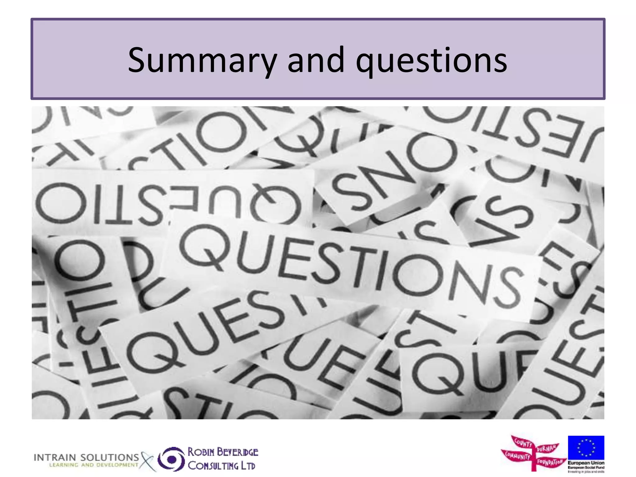 Summary and questions 
 