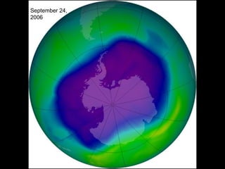What is Ozone?   a colorless gas.  Chemically, ozone is very active; it reacts readily with a great many other substances. Near the Earth’s surface, those reactions cause rubber to crack, hurt plant life, and damage people’s lung tissues.  But  ozone also absorbs harmful components of sunlight , known as “ultraviolet B”, or “UV-B”. High above the surface, above even the weather systems, a tenuous layer of ozone gas absorbs UV-B, protecting living things below. Dobson Unit is the most common unit for measuring ozone concentration.  