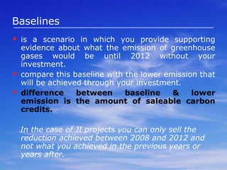 Louis Redshaw, founded carbon emissions trading In 2004, met with five investment bankers to discuss the possibility of trading carbon dioxide as a means to reduce harmful greenhouse gases into the air Barclays Capital was the only bank interested in his venture Currently, this market is  worth more than $30 billion  and is  expected to grow to $1 trillion  within the next ten years Investment banks are expanding carbon business rapidly Hedge funds and some private equity funds, as well as emerging niche investments banks are now pursuing carbon emissions trading very seriously.  Carbon Emission Trading 