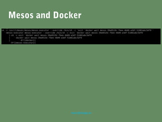 marc@sloppy.io
Mesos and Docker
 