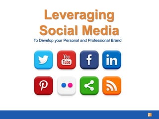 Leveraging
Social Media
To Develop your Personal and Professional Brand
 
