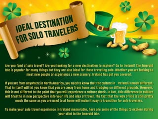 Ideal Destination for Solo Travelers
