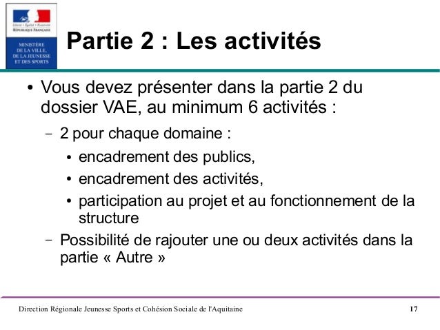 dossier vae bpjeps