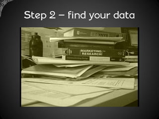 Step 2 – find your data
 