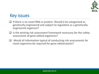 Biosafety Assessment and Regulations of Gene Editing | PPTX