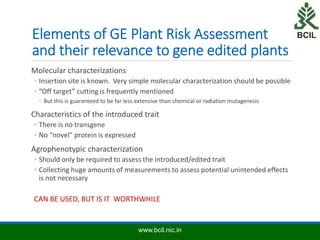 Biosafety Assessment and Regulations of Gene Editing | PPTX