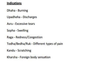 Presentation on Bidalaka and anjana kriya kalpa of netra roga | PPTX