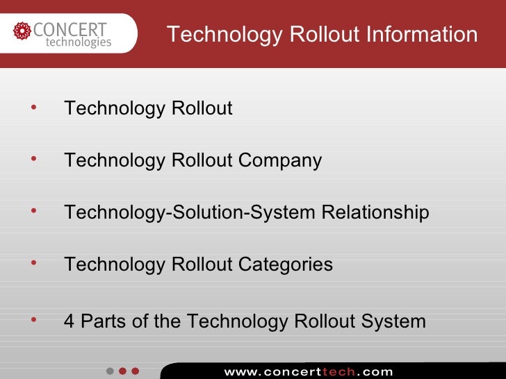 An Introduction to the Technology Rollout System of Methodologies for…