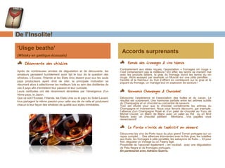 Du Bon…

•

Vins d’exception

Pourquoi s’intéresser aux grands vins ? Parce que nous croyons que le vin est
porteur de culture, de raffinement, d’échange et d’attachement historique qui
le lie à la terre. Le Bordelais et la Bourgogne, avec leur tradition de grands vins,
offrent tout ce que l’amateur attend d’une grande bouteille : finesse, longévité,
émotion.

•

Des Bulles !

« Le Champagne aide à l’émerveillement » (George Sand)
Découverte des secrets de fabrication et des différentes variétés de Champagne.

… et du Bio !

•

Découverte de petits vignobles

On est loin des vins mondains, à la mode, aux étiquettes ronflantes…mais tout simplement dans la découverte de
vins méconnus, de régions aux sols et cépages spécifiques avec des typicités propres et bien marquées. En général
ce sont des vins très plaisants, très fruités, très agréables dans leur jeunesse, bien typés. C’est en parcourant les
chemins de France, en étant sensibles à tous les vins, en rencontrant, goûtant, découvrant, parlant… que nous
vous proposons cette petite sélection de vins qui ne vous laisseront certainement pas indifférents.

•

Découverte des vins issus de l’agriculture biologique
raisonnée, de la biodynamie ou de la cosmoculture

ou

Les vins que nous vous proposons de découvrir sont issus d'une production naturelle de la vigne à la bouteille :
culture biologique des vignes (adieu désherbants, engrais chimiques, traitements foliaires), vinification sous la
seule action des levures indigènes pour préserver la finesse du fruit et l'identité du terroir, élevage avec peu ou
pas d'adjonction d'anti-oxydant (sulfites). La qualité du raisin doit être parfaite pour ce type de vin : la quasitotalité des cuvées sélectionnées sont issues de vendanges triées à la main. Respect du terroir, respect du raisin :
les vins qui en découlent sont plus authentiques, leur goût sera plus fin et plus équilibré. Certains vignerons vont
même jusqu’à appliquer les principes de cosmoculture, basée sur les principes ancestraux bioénergétiques pour
rééquilibrer, reénergiser et sauvegarder les équilibres vivants et les écosystèmes.

 