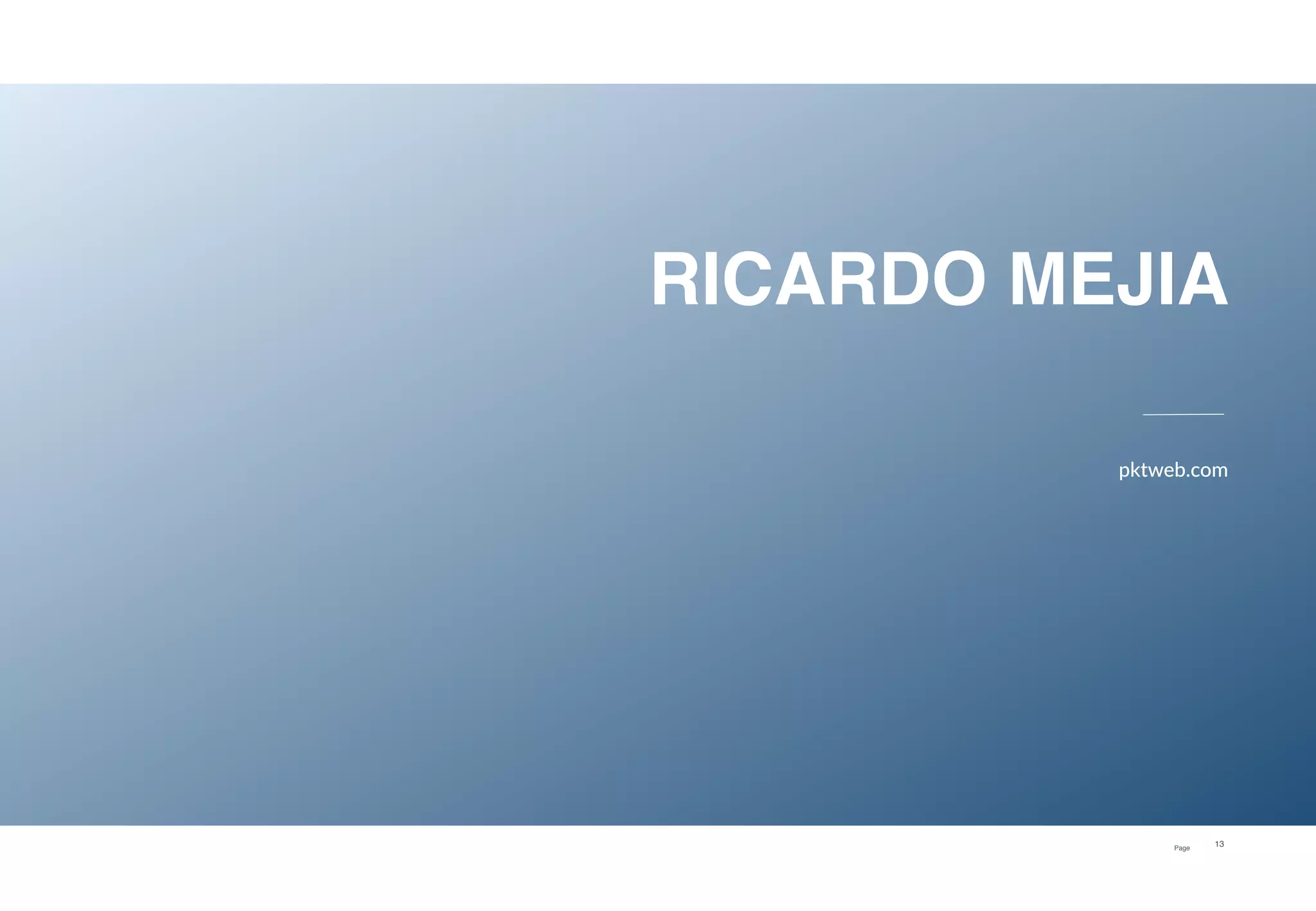 Page
13
RICARDO MEJIA
pktweb.com
 