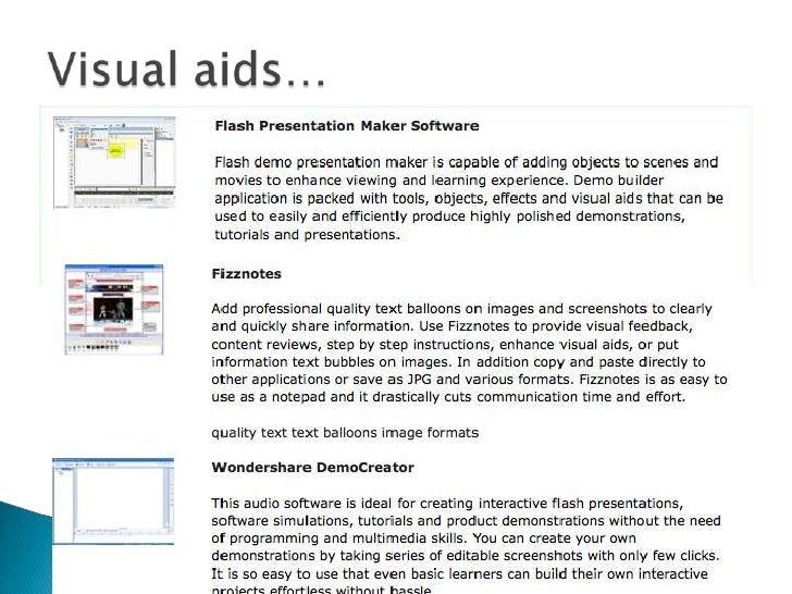 Easy audio visual presentation software