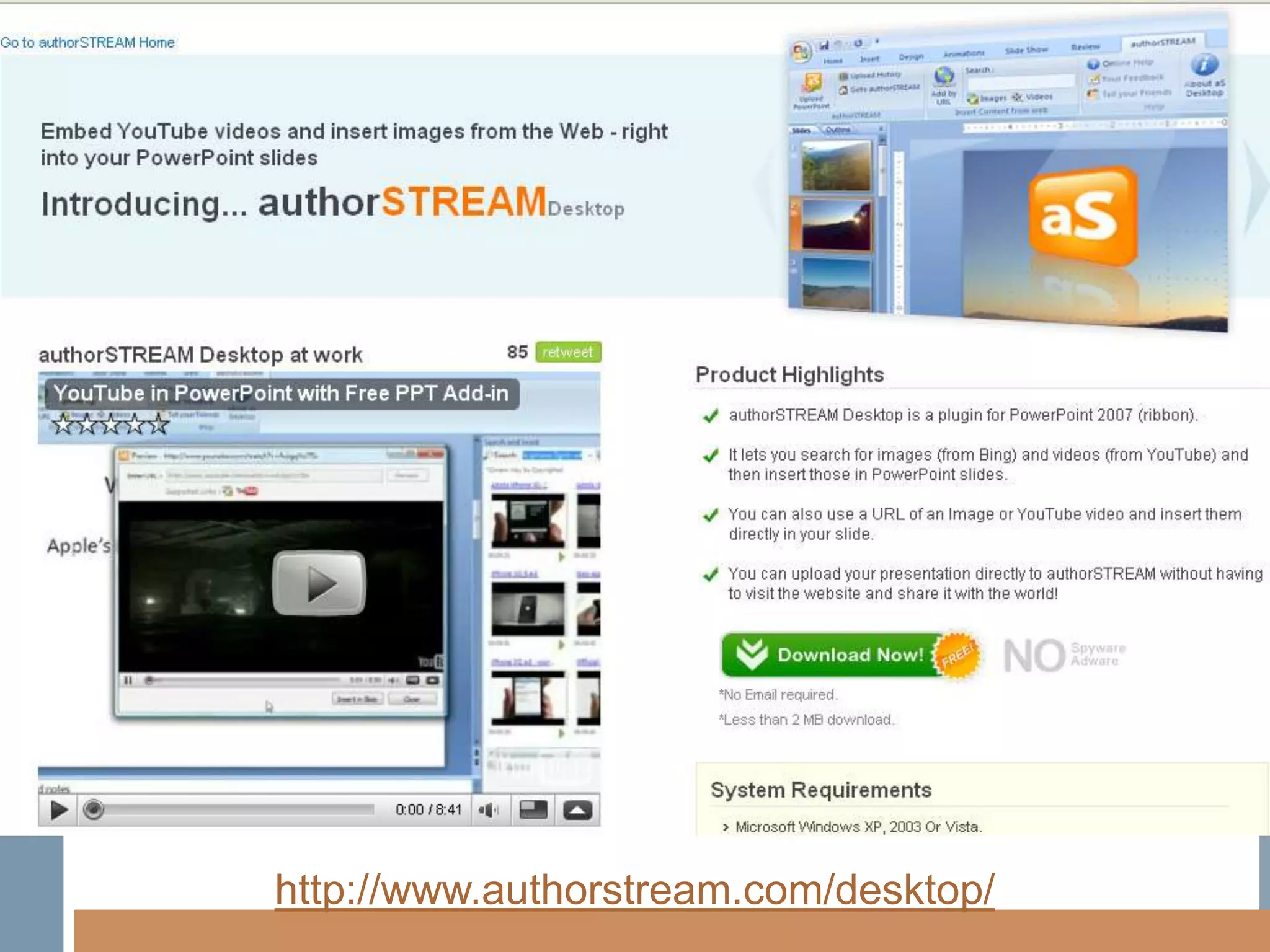 http://www.authorstream.com/desktop/

 