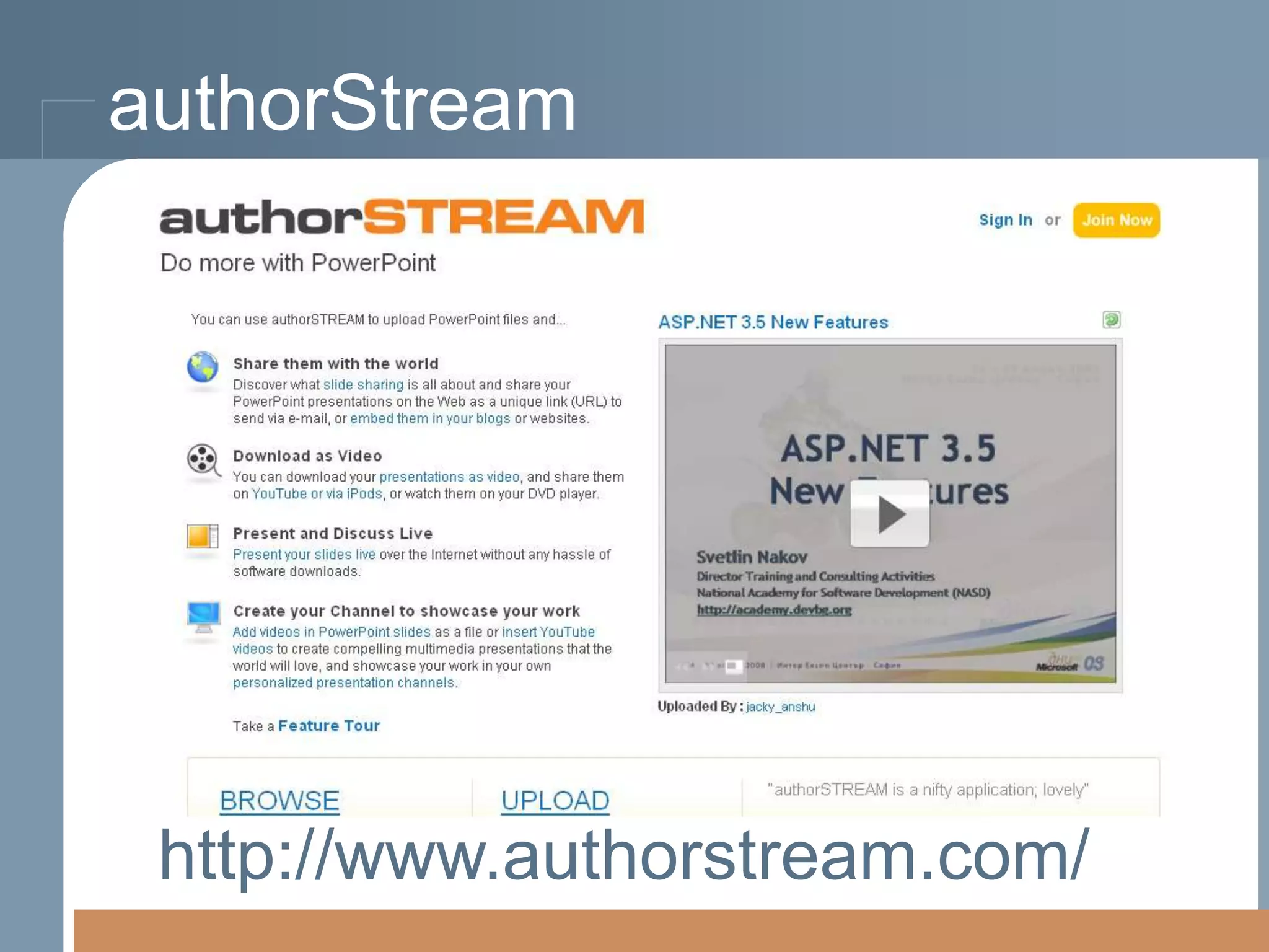 authorStream

http://www.authorstream.com/

 