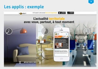 38 
Les applis : exemple 
La production multi-supports de sites WordPress WP TECH NANTES 2014 
 