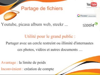 Définition du  web 2.0 Vous utilisez déjà peut-être des outils 2.0 : Transfert et partage de photos sur  picasa album web 