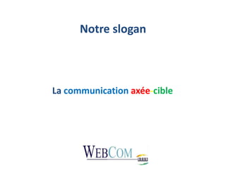 Notre slogan                 La communicationaxée-cible