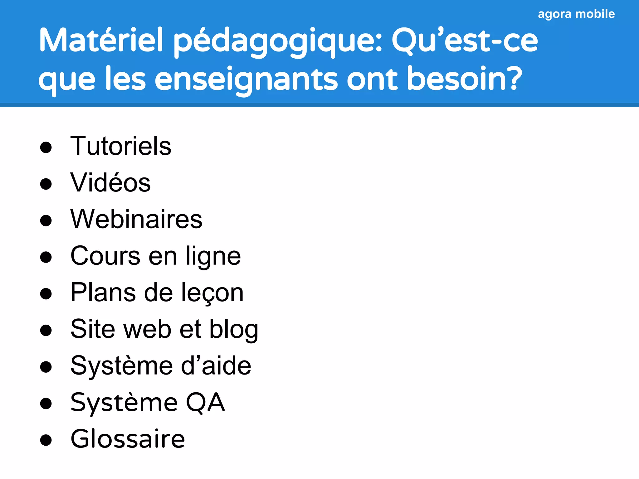 1. Matières: Toutes
2. Niveaux: 1, 2 et 3 (Tu peux créer une app pour
vendre du chocolat et rapporter tes ventes)
3. Niveaux: 1 à 5 (Monétisation de l’app et devenir
entrepreneur avec l’application)
4. Exemples: micro-entreprises
8. Apps pour entreprises
 