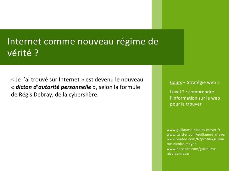 Comprendre l’information sur le web pour la trouver