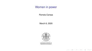 Women in power
Pamela Campa
March 6, 2020
 