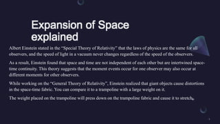 Expansion of Space
explained
Albert Einstein stated in the “Special Theory of Relativity” that the laws of physics are the...