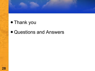 Thank you Questions and Answers 