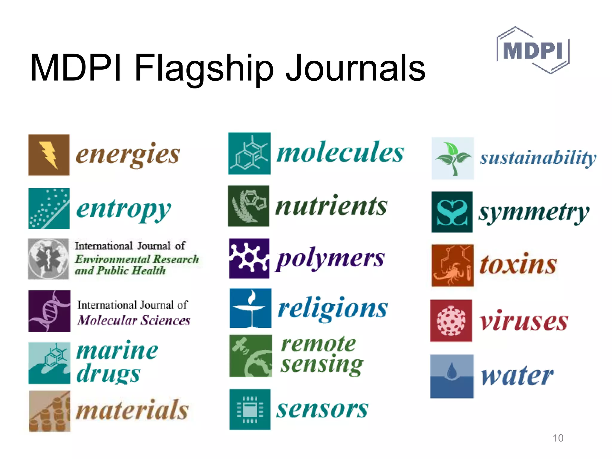 Memberships
• MDPI is a proud member of:
30.05.2016 MDPI AG – Basel, Switzerland 10
 