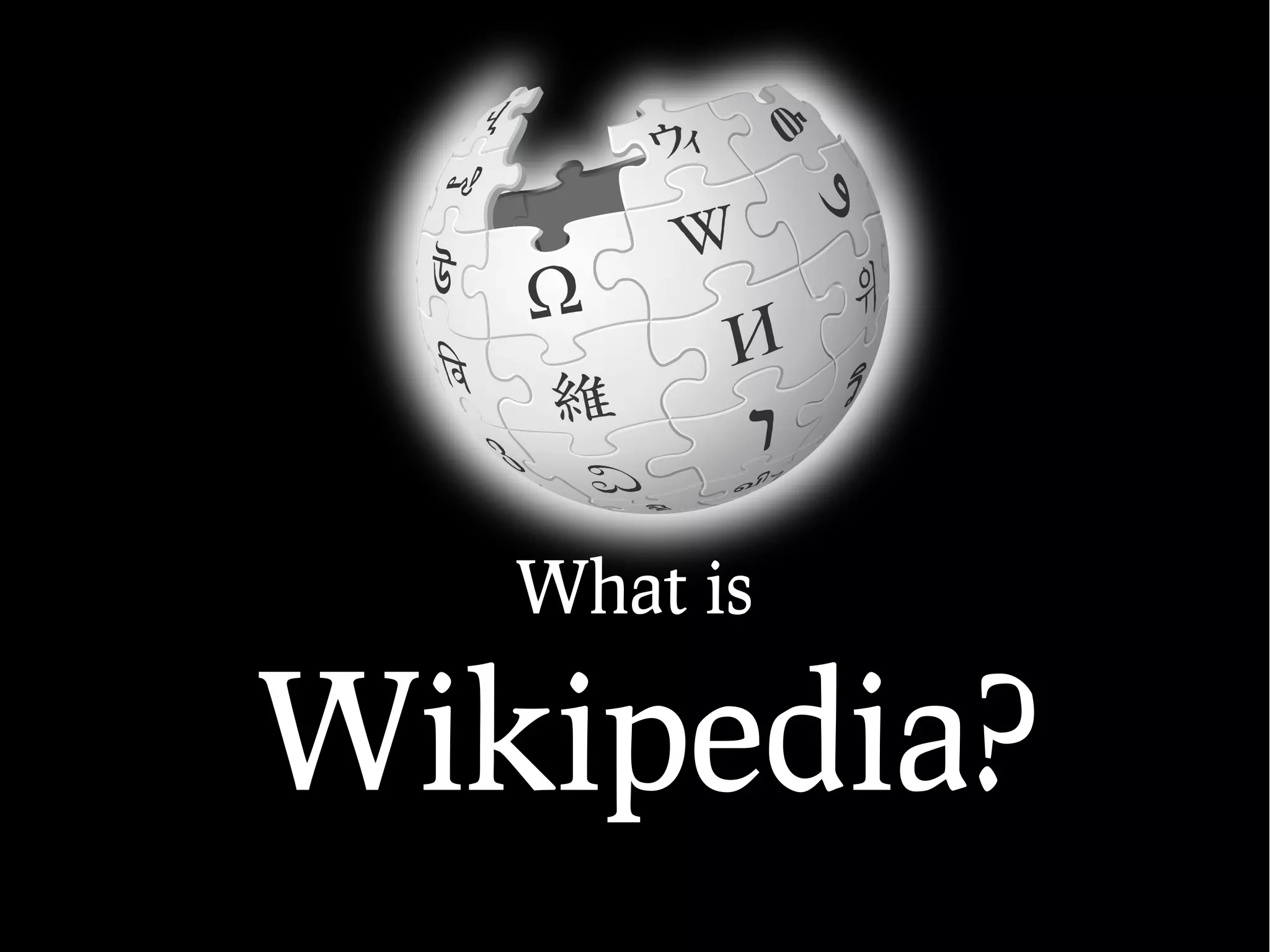 Wikipedia is a
   Free
      Online
 Encyclopedia that

 Anyone can
   Edit
 