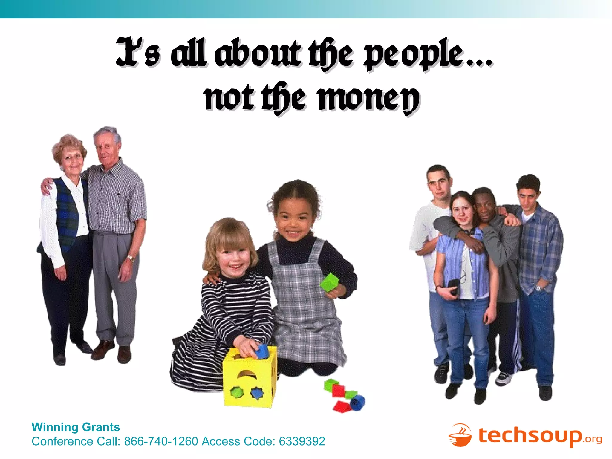 It’s all about the people…  not the money 