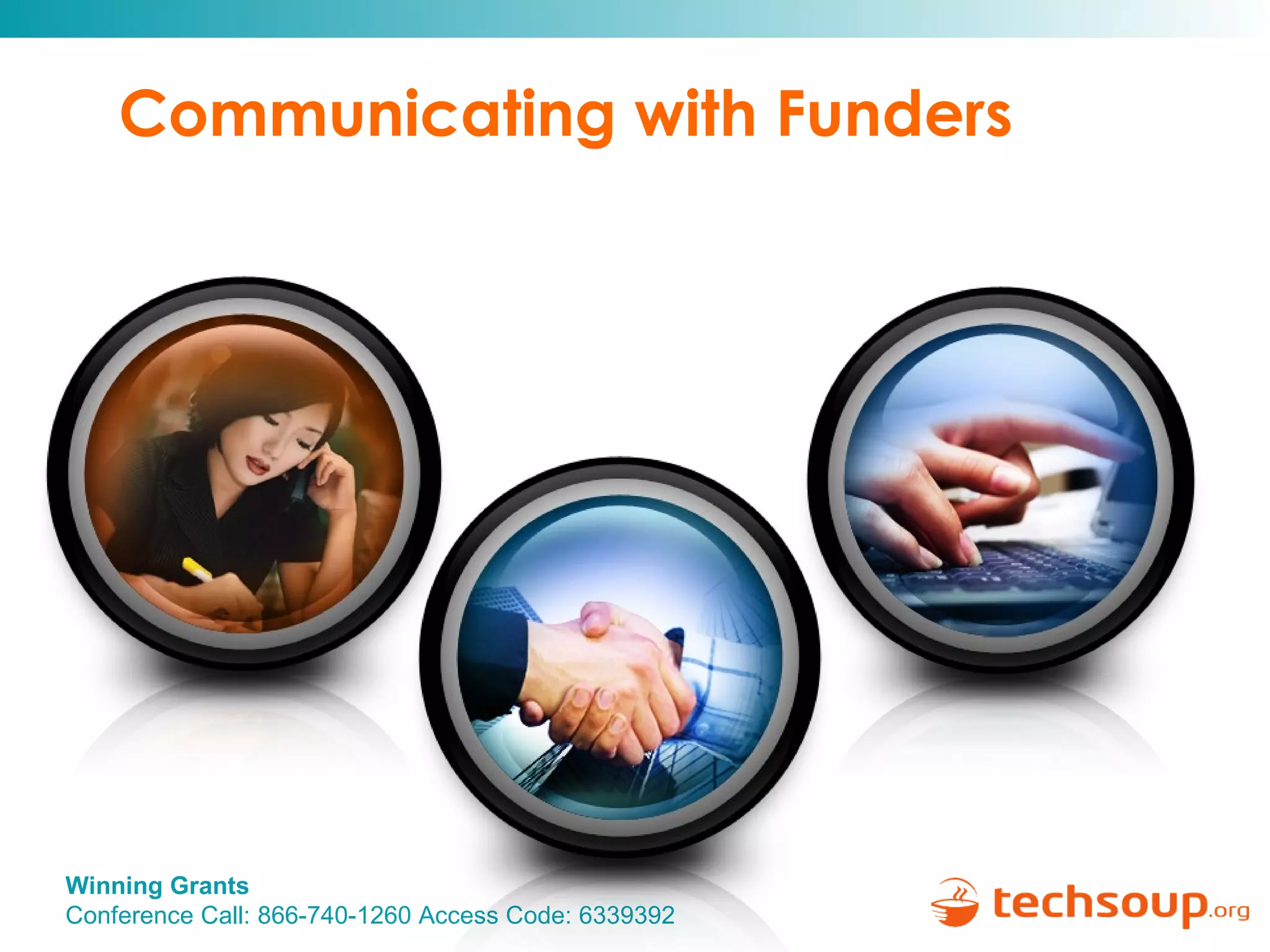 Communicating with Funders 