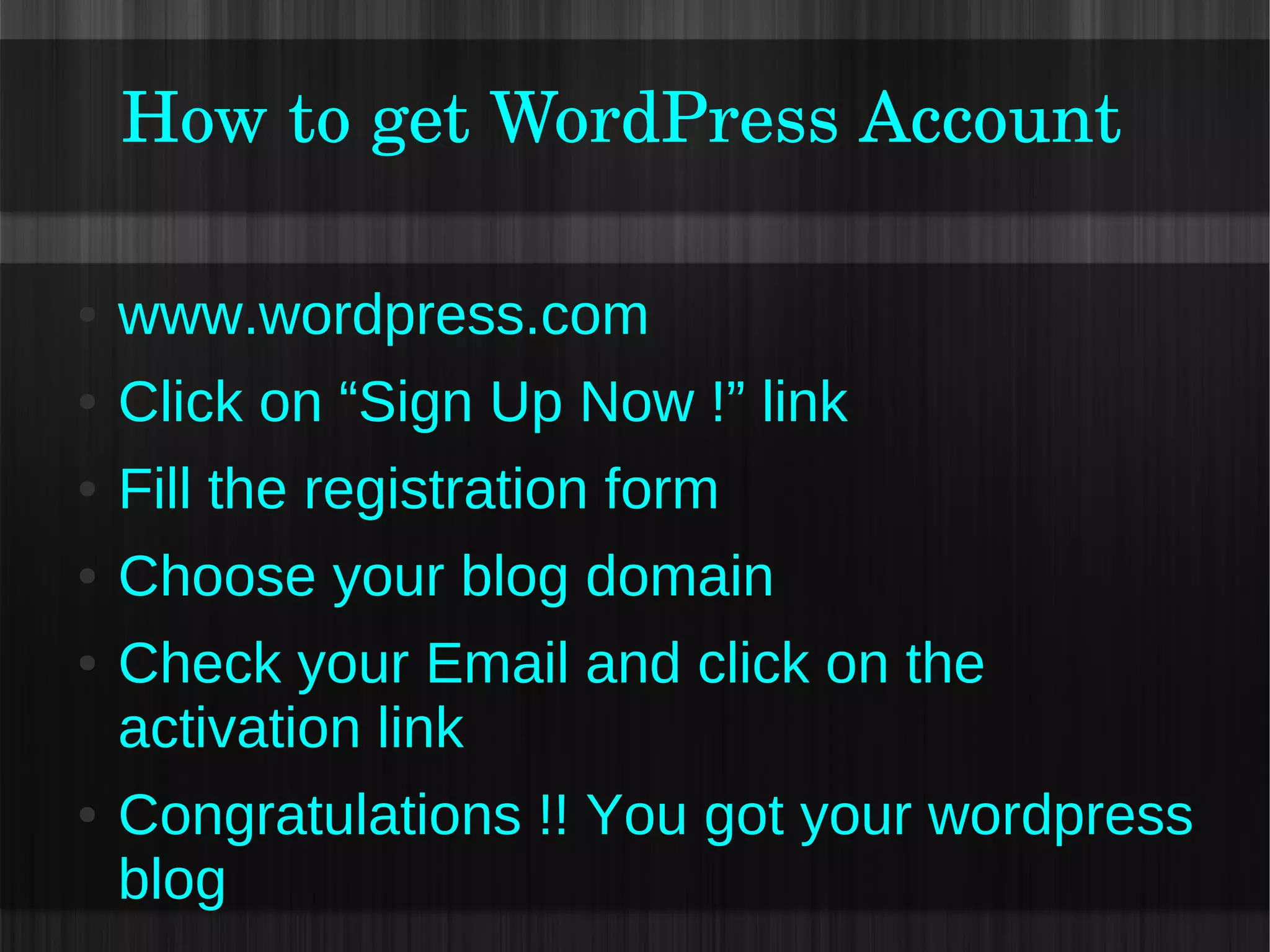 Getting Started: The Installation