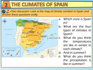Spain Climate Example Presentation: Climates and vegetation of spain | PDF