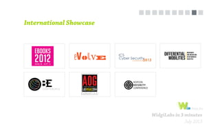 WidgiLabs in 3 minutes
July 2013
International Showcase
 