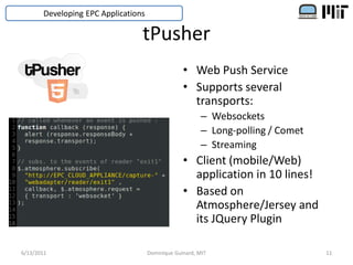 Developing EPC Applications

                                 tPusher
                                                  • ...